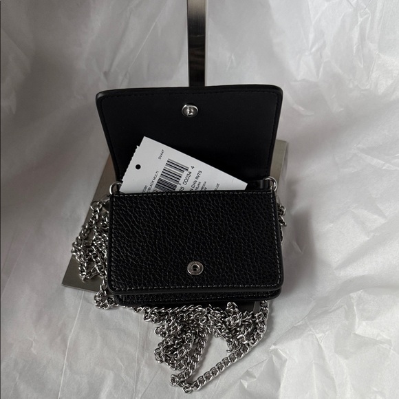 Coach Black Crossbody Cardholder with Gold and Silver Accents - Picture 2 of 11